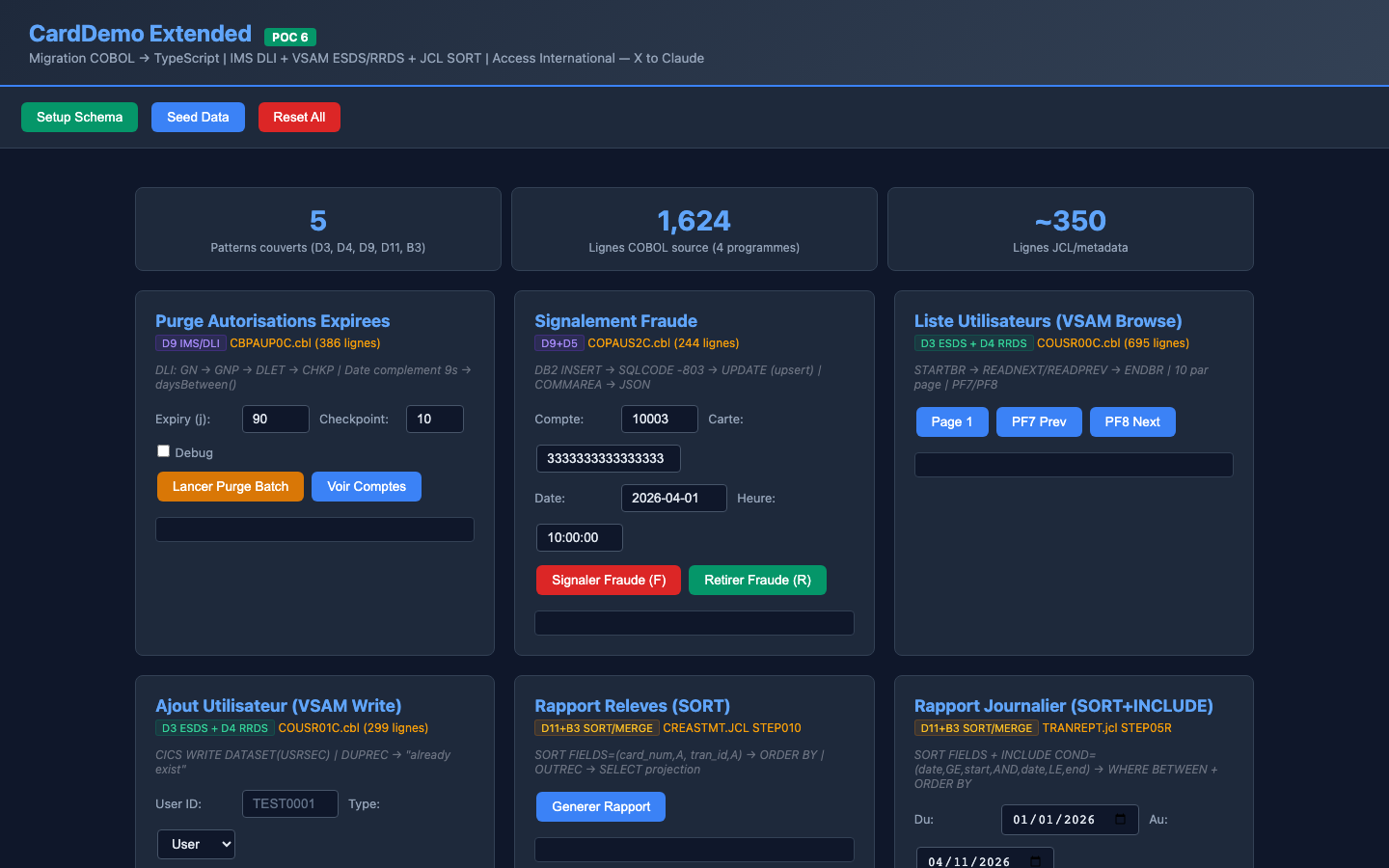 CardDemo Extended — Auth & user mgmt